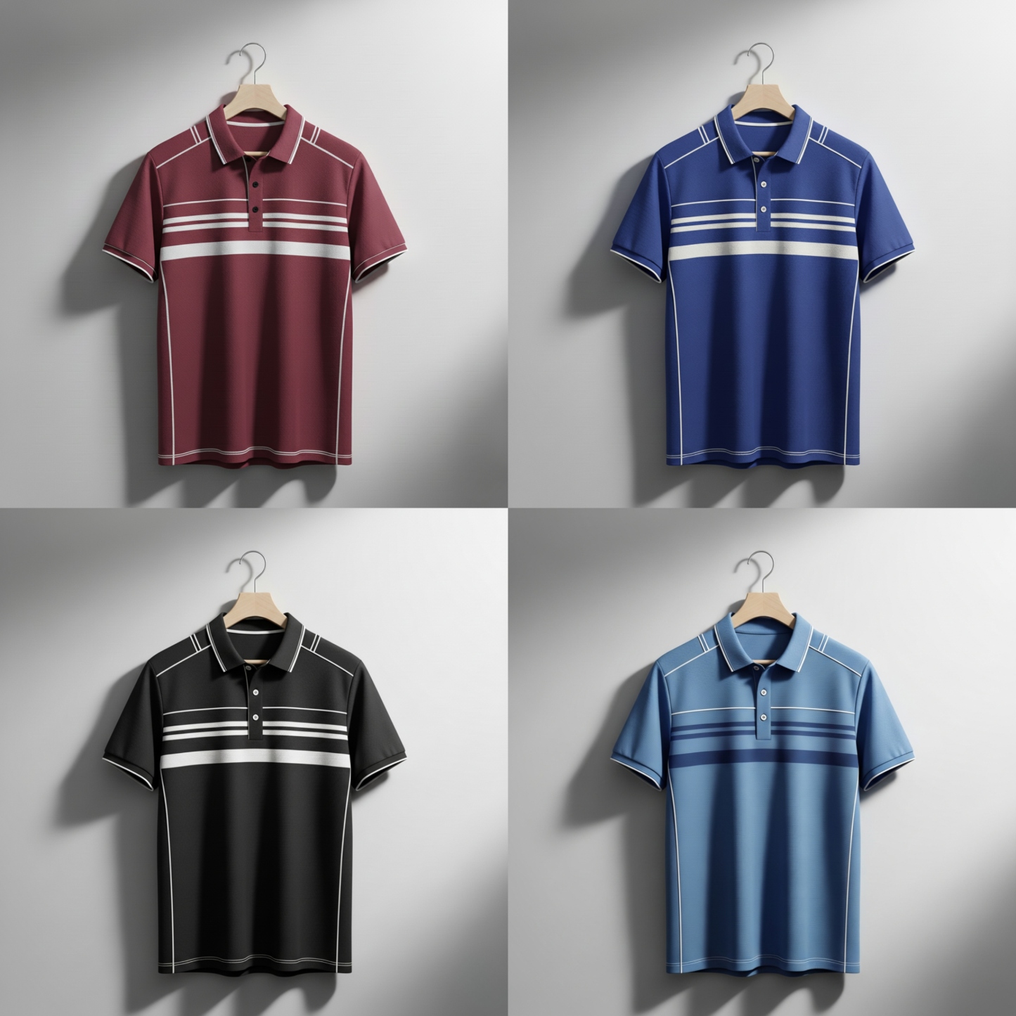 URBAN STRIPE ROYAL POLO SET (Pack of 4)