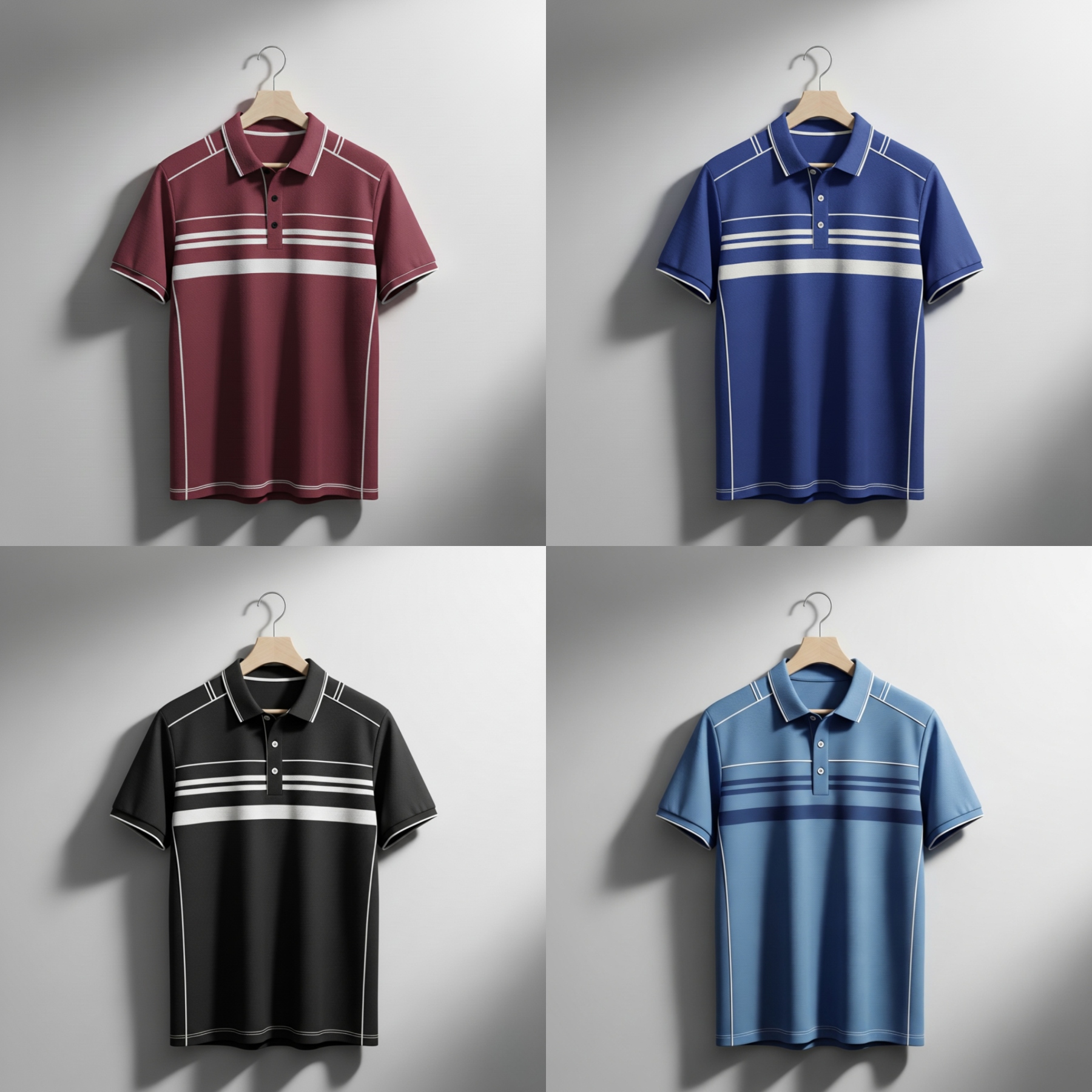 URBAN STRIPE ROYAL POLO SET (Pack of 4)
