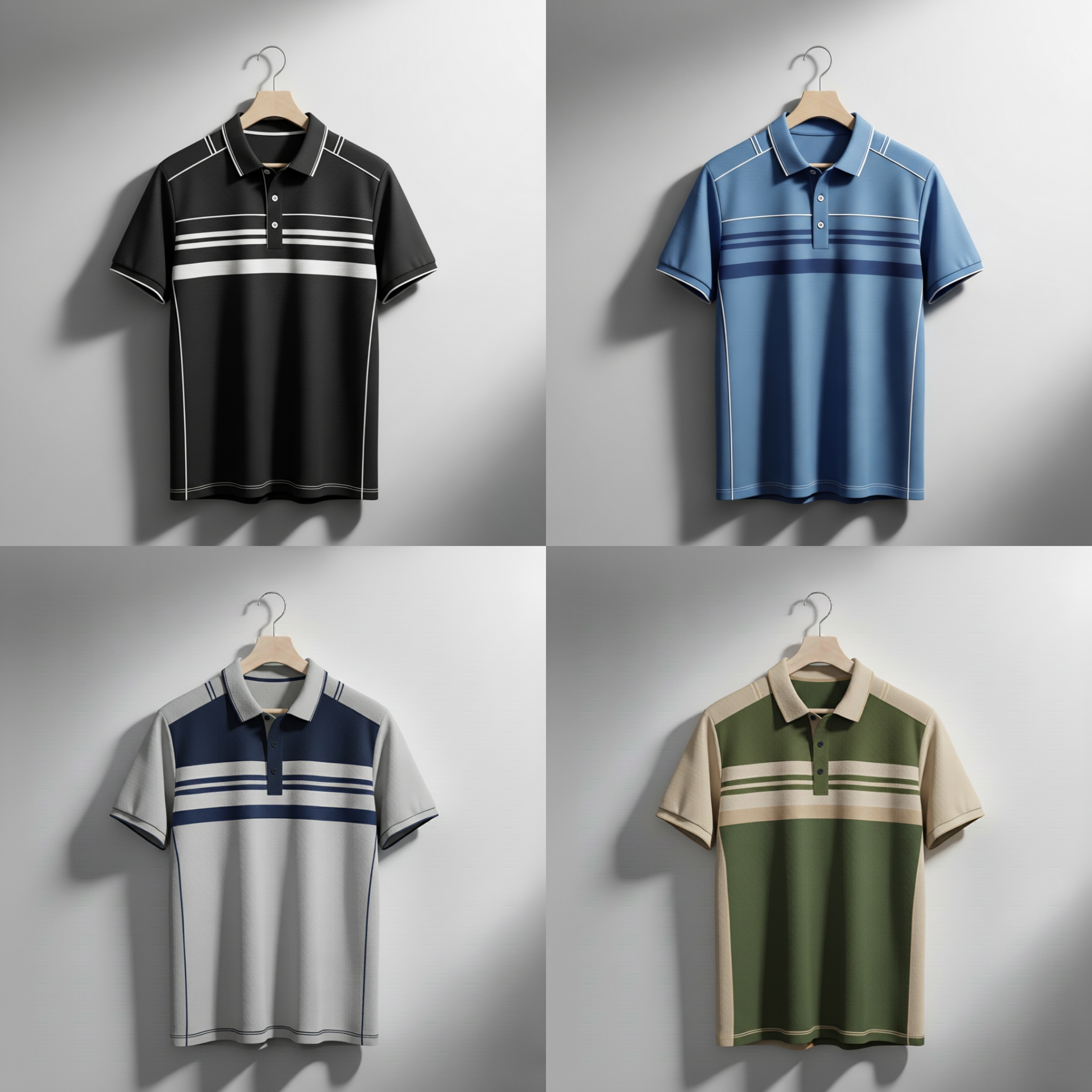STRIPE MASTERY CLASSIC POLO SET (Pack of 4)