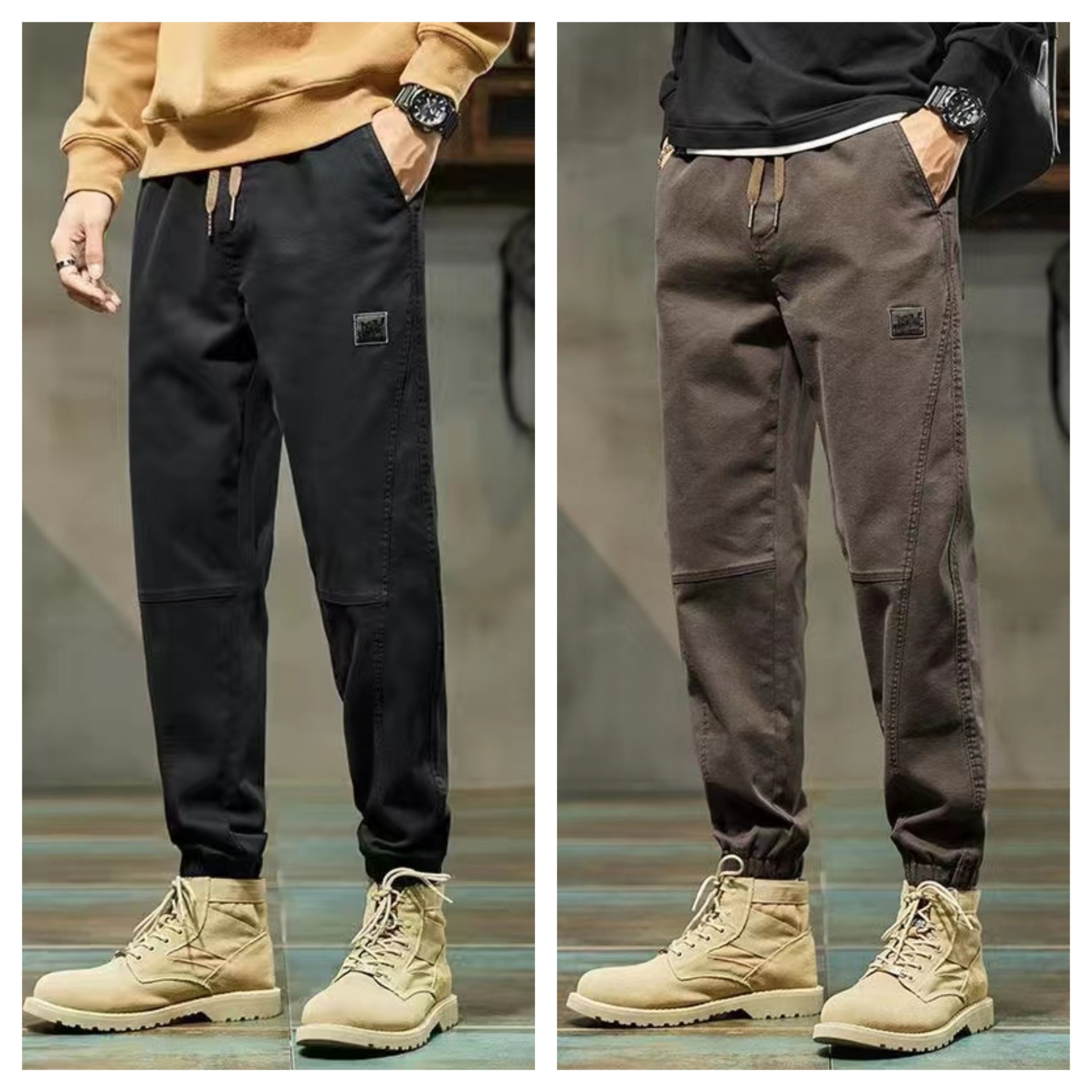 Men’s Easygoing Casual Cargo Pants – Pack of 2