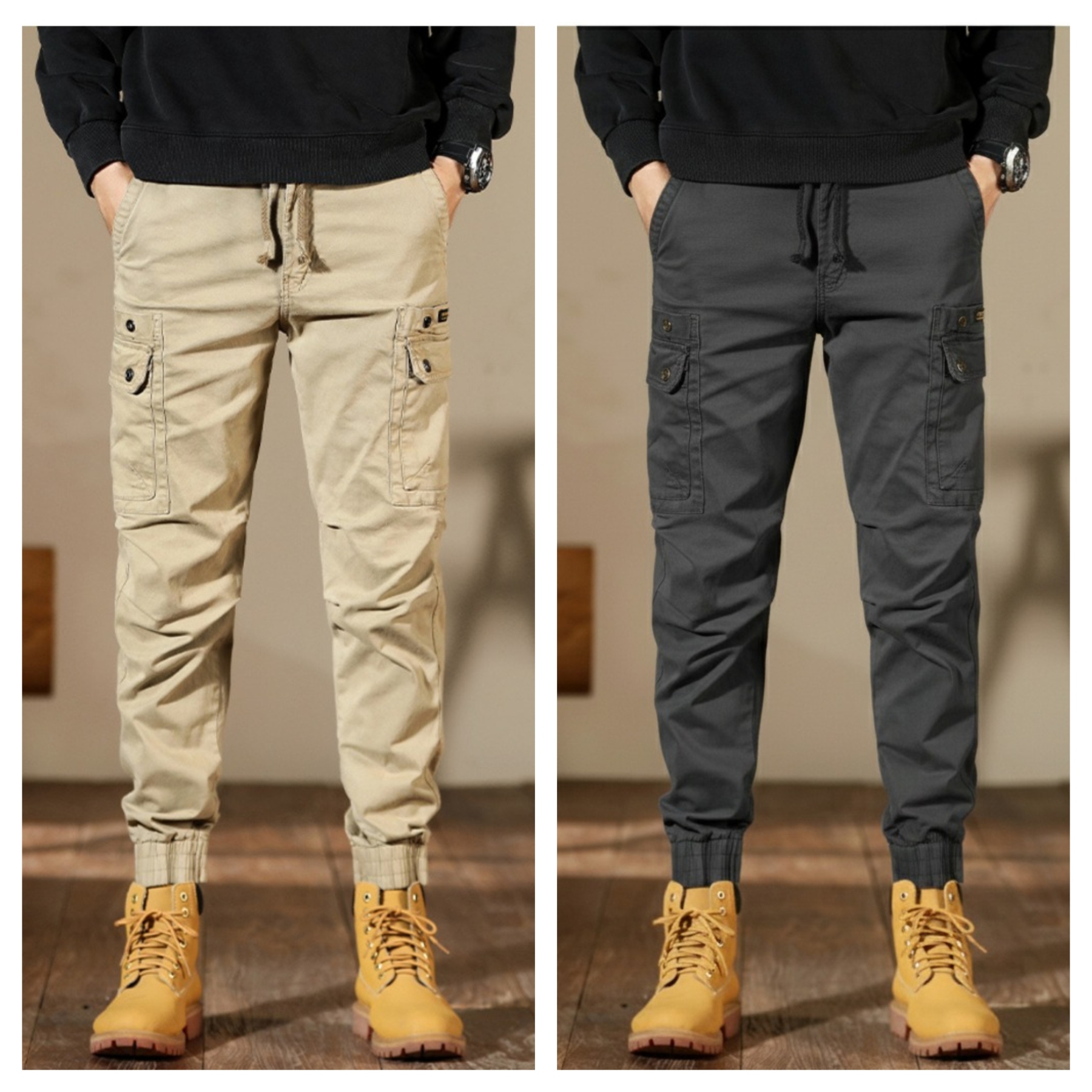 Men’s Tough Fabric Cargo Pants – Pack of 2