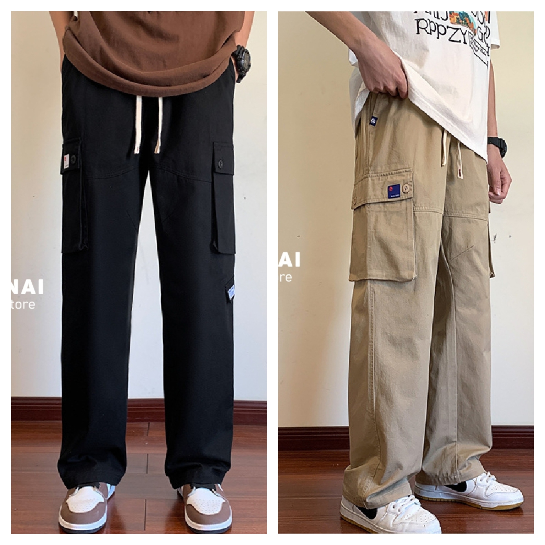 Men’s Comfortable Utility Cargo Pants – Pack of 2