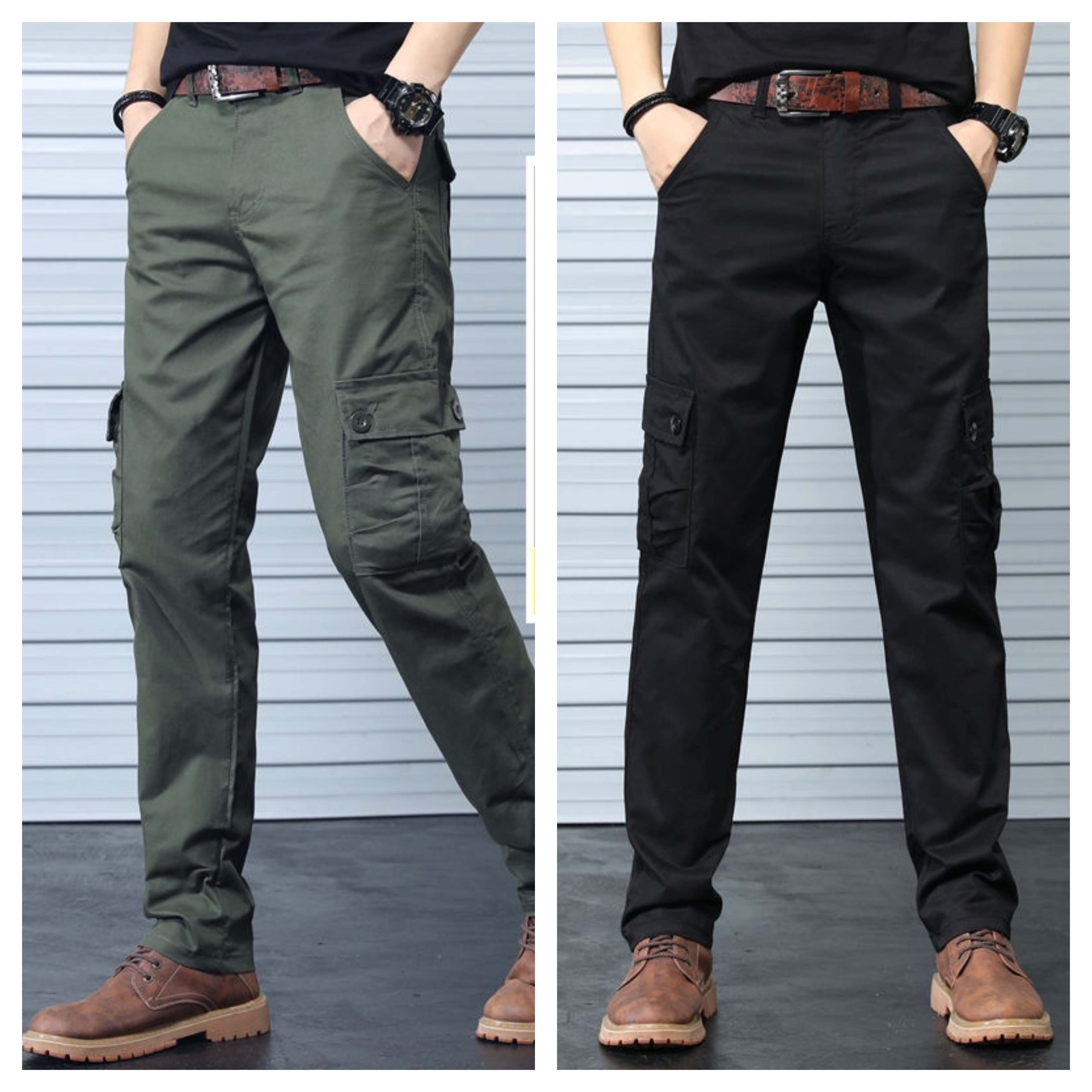 Men’s Daily Wear Cargo Trousers – Pack of 2