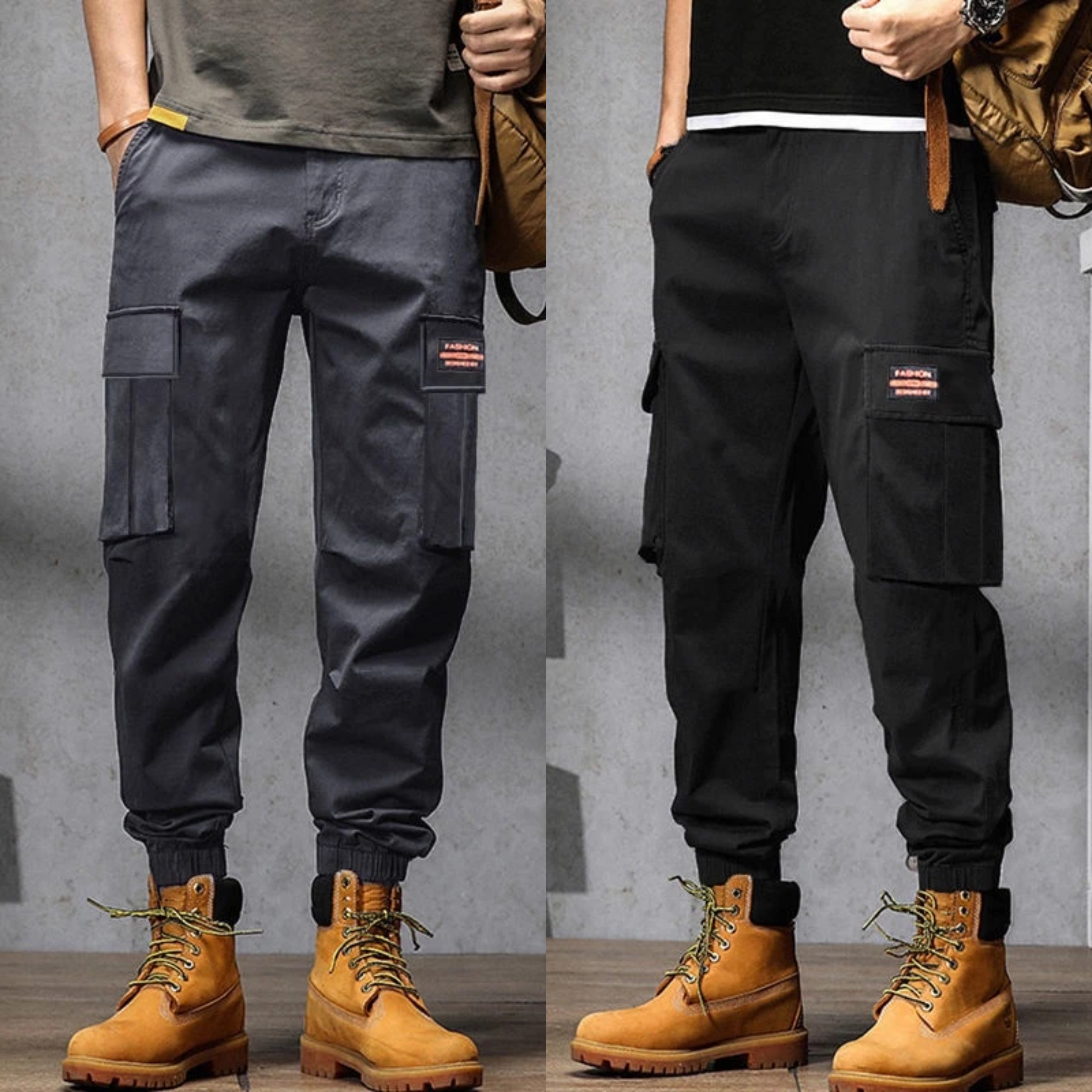 Men’s Utility Cargo Pants – Pack of 2