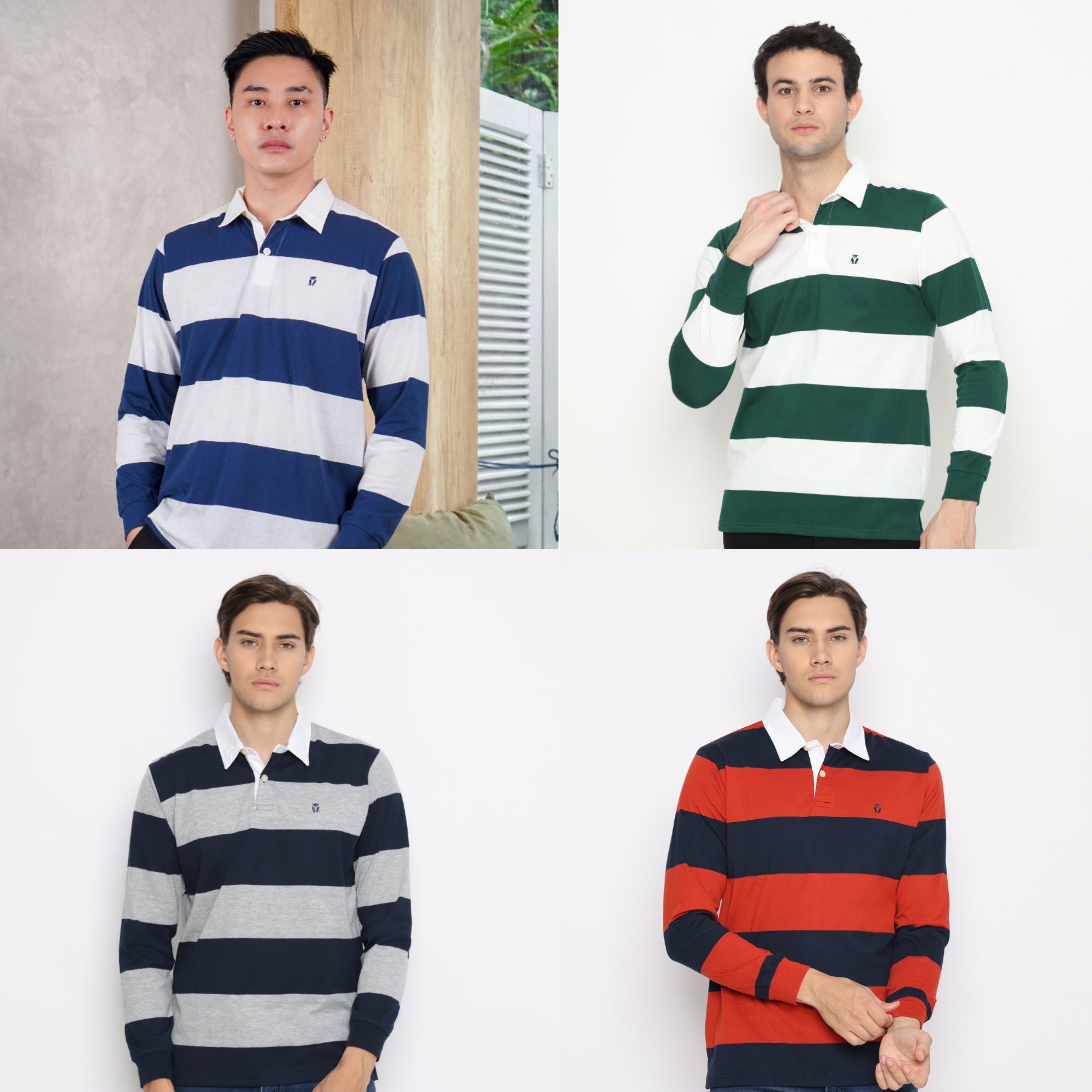 Varsity Bold Stripe Polo Collection