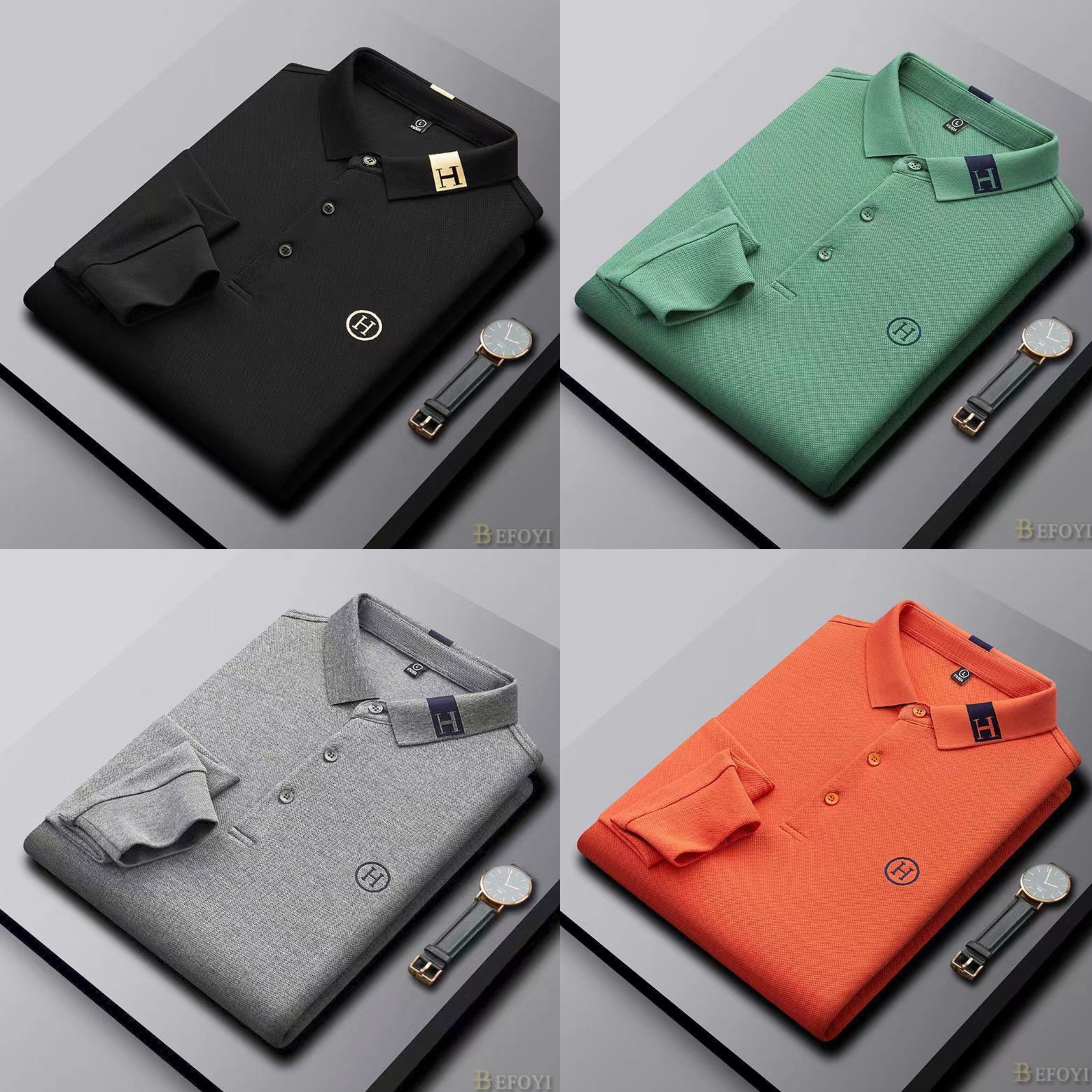 Heritage Monogram Polo Collection – Pack of 4