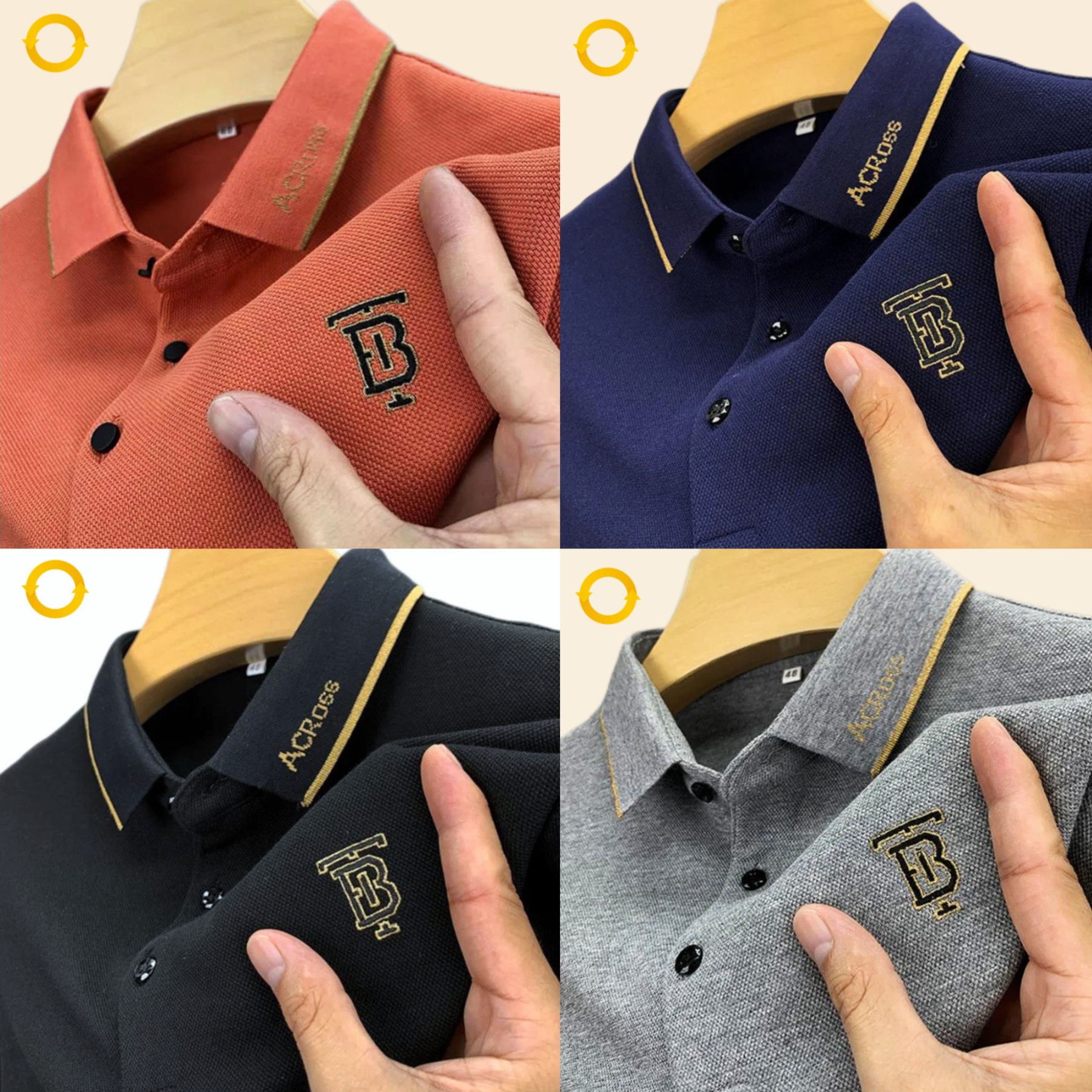 Premium Gold Edition Polo Collection – Pack of 4