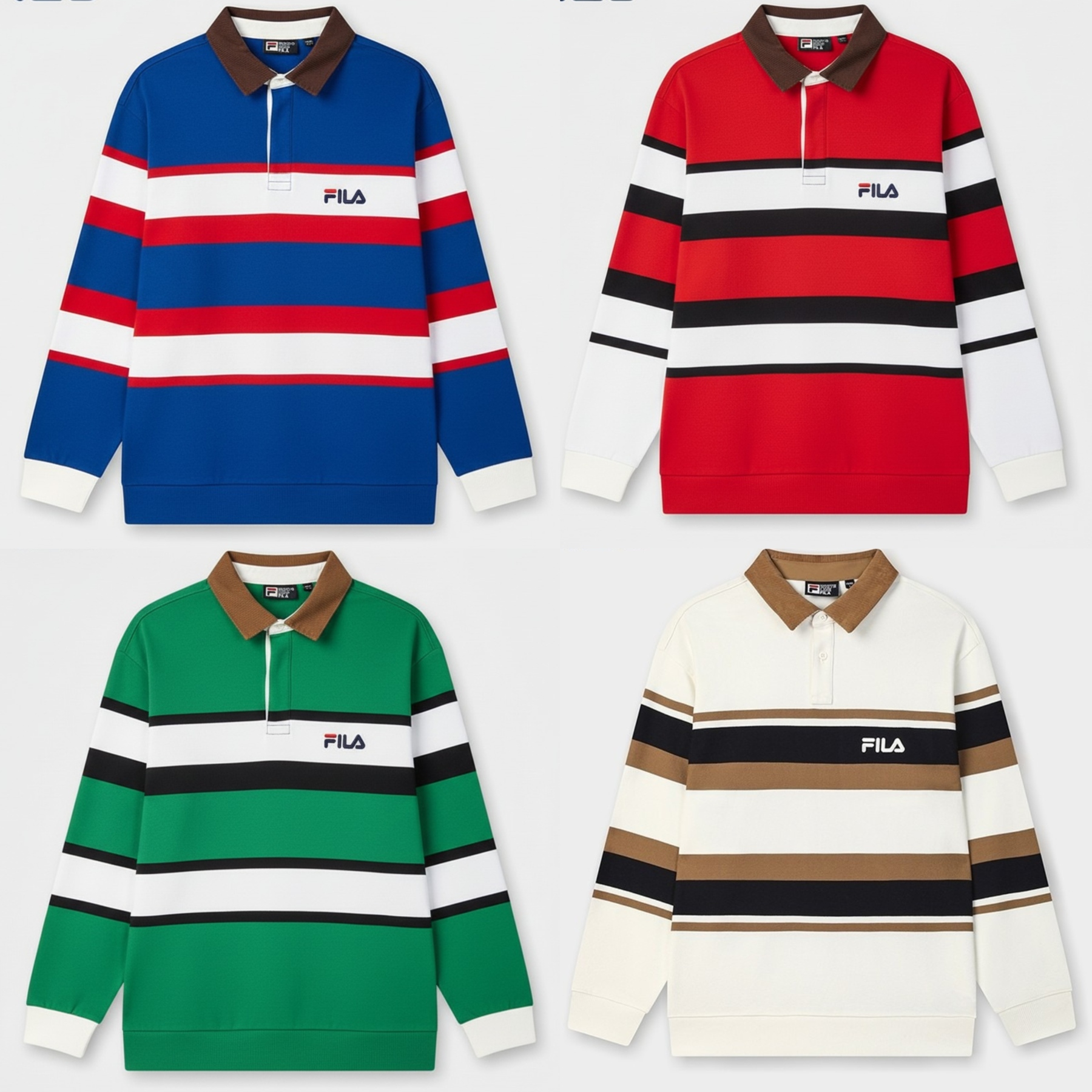 Fila Heritage Stripe Polo Collection – Pack of 4