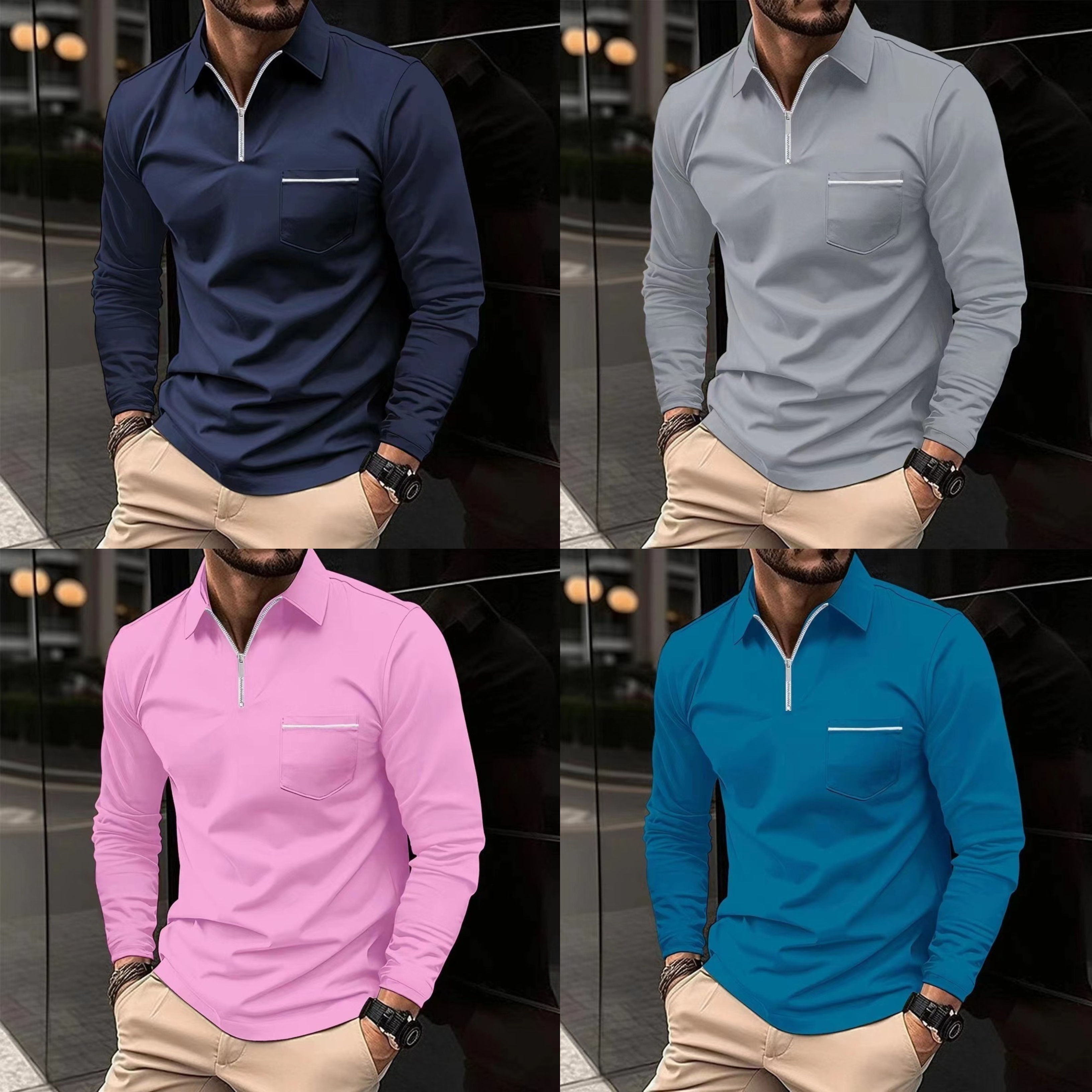 Urban ColorZip Polo Collection – Pack of 4