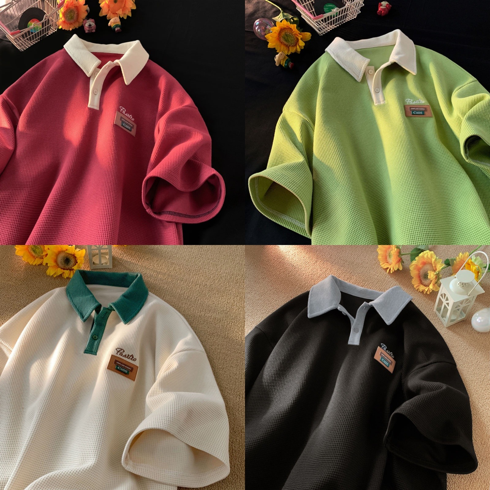 Retro Waffle Collar Quad