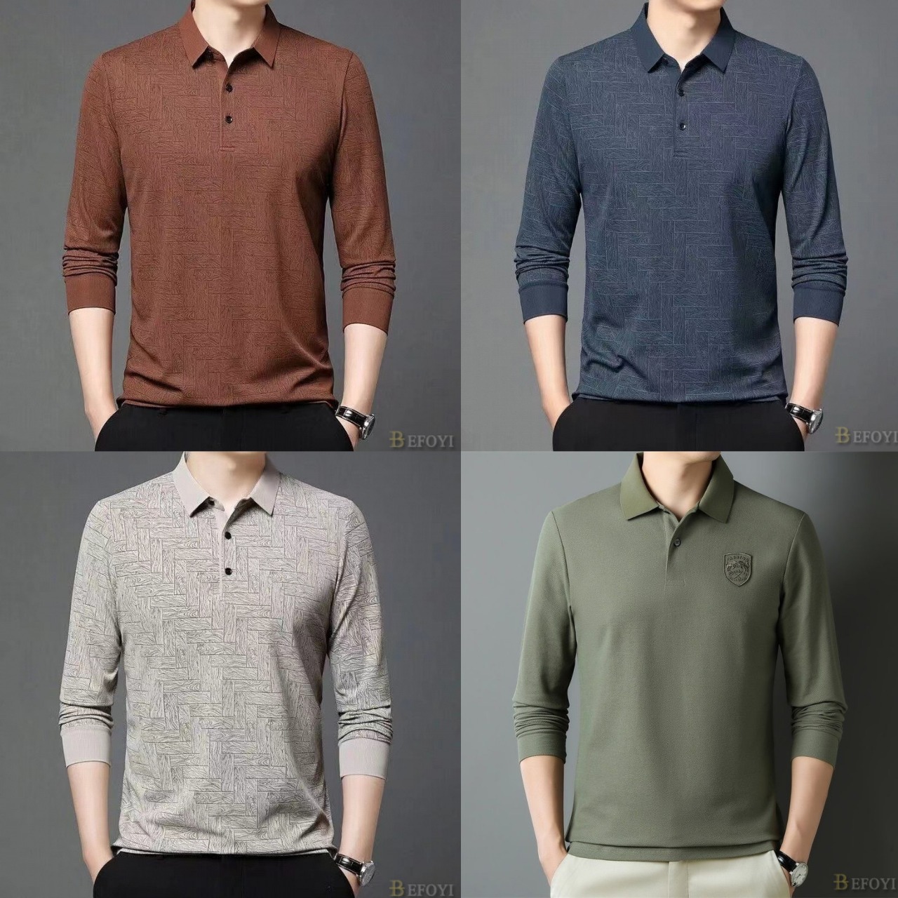 Royal Textured Polo Collection – Pack of 4