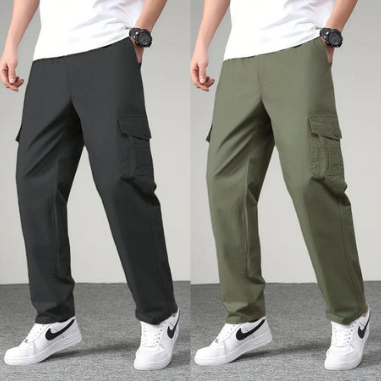 UrbanRecon Utility Cargo Pants – Black & Olive Edition