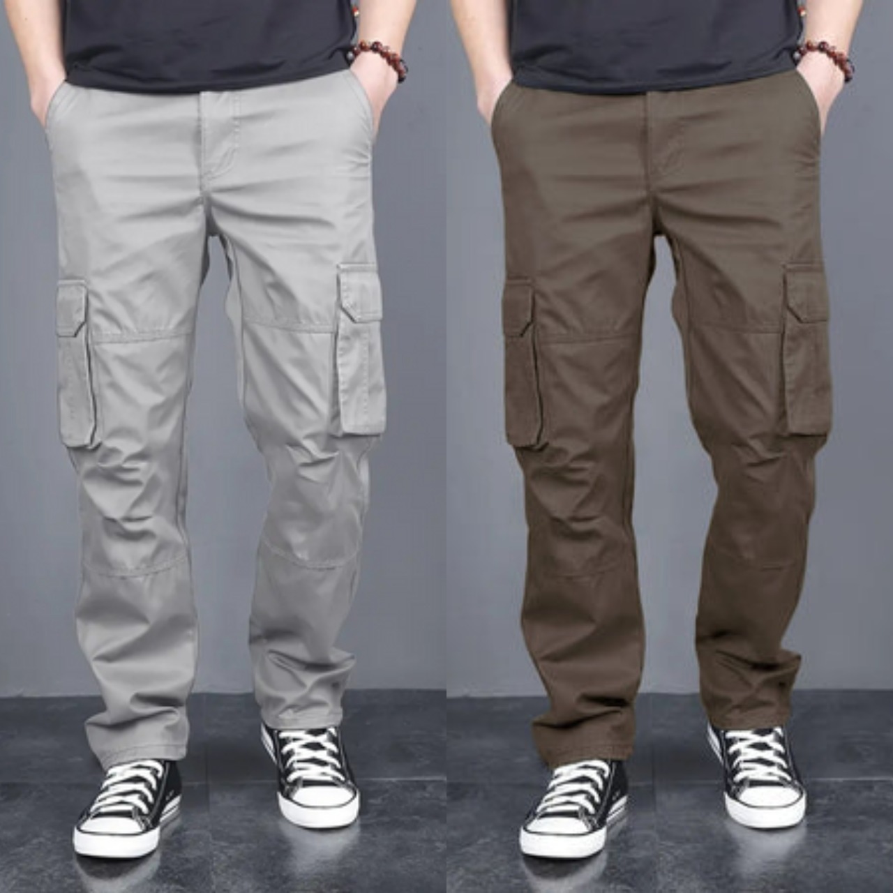TerrainX Utility Cargo Pants – Stone Grey & Mocha Edition