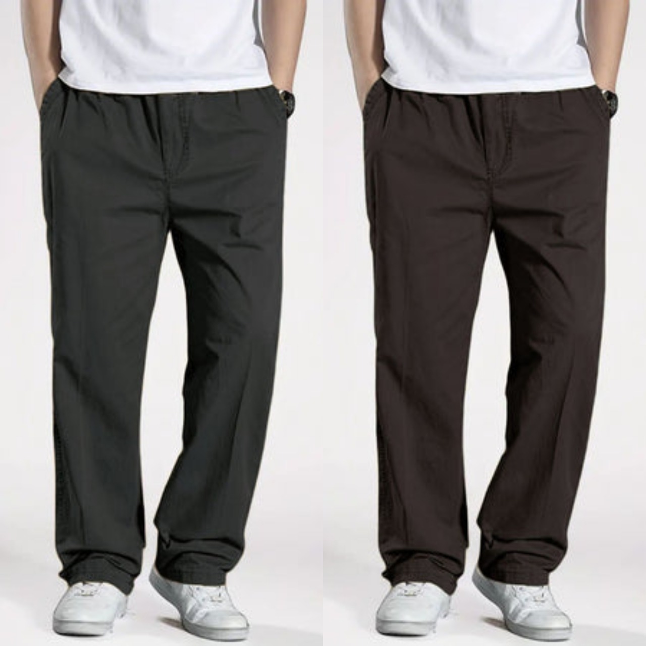 NightCore Comfort Pants – Charcoal & Coffee Brown Edition
