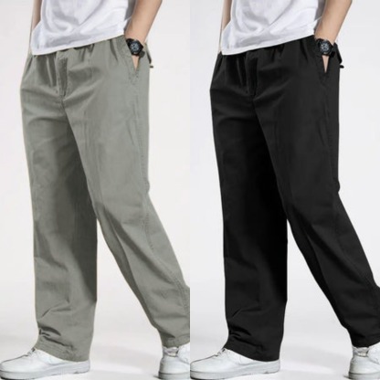 UrbanEase Relaxed Fit Pants – Slate Grey & Jet Black Edition