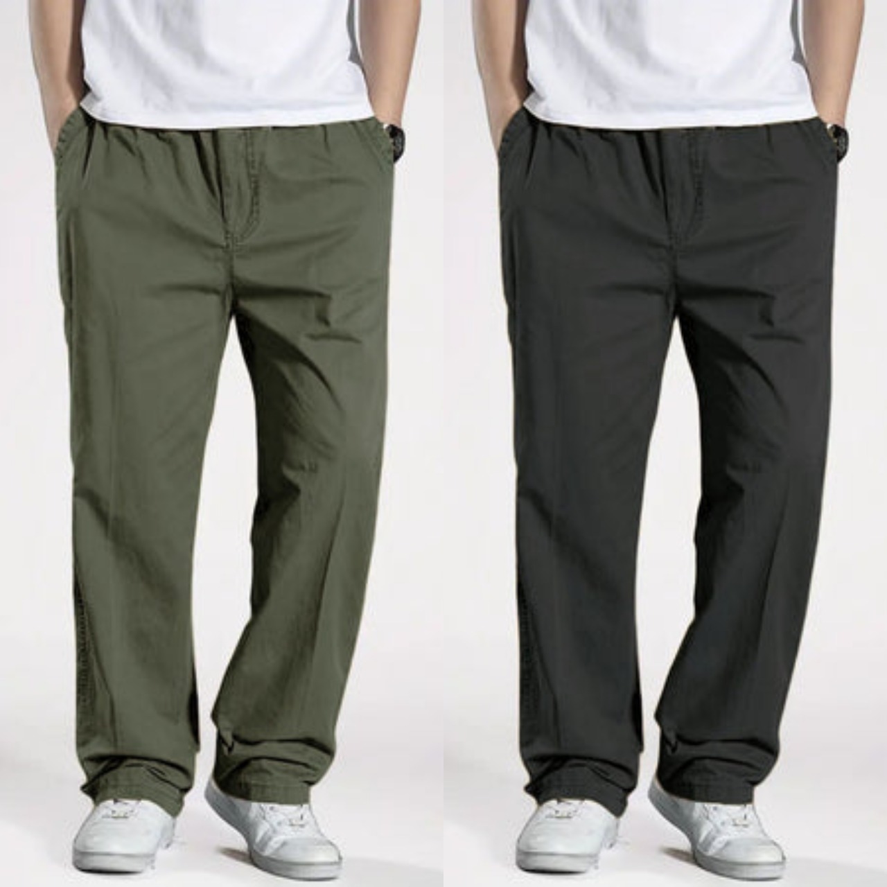 EverFlex Comfort Pants – Olive & Charcoal Edition