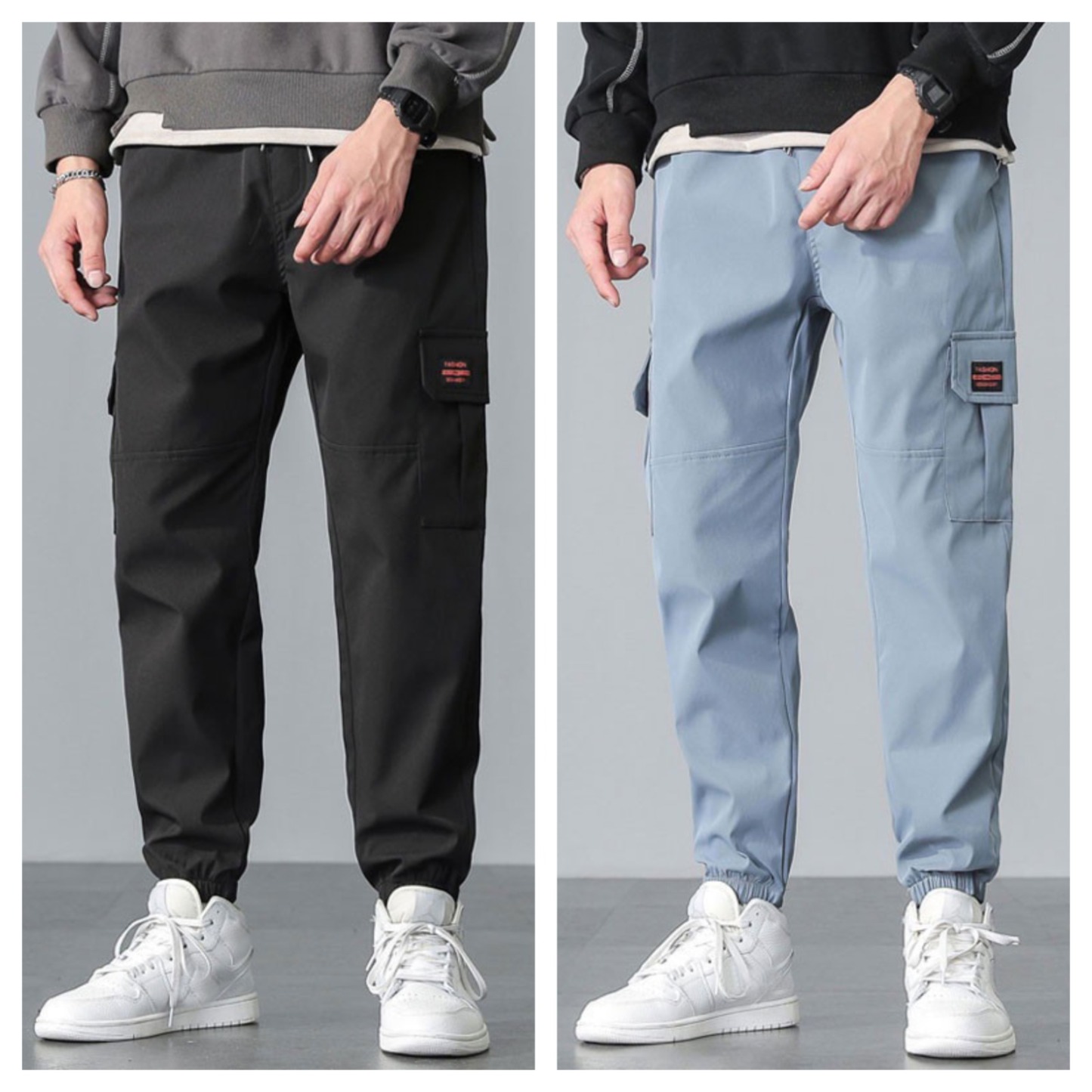 Men’s Multi-Pocket Cargos – Pack of 2