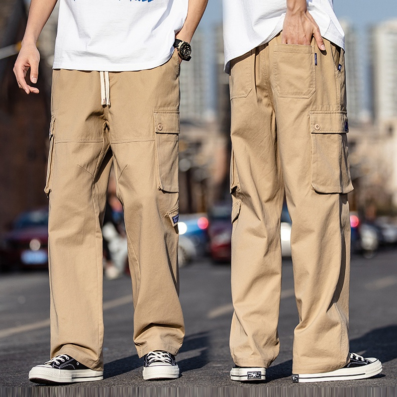 Men’s Classic Multi-Pocket Cargo Pants – Pack of 2