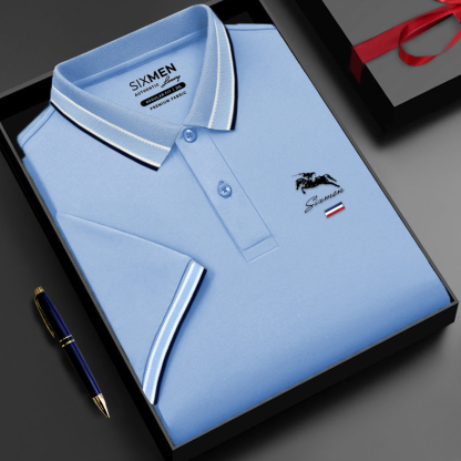 Signature Luxe Polo Collection – Pack of 4 (Black | Aqua | Sky Blue | White)