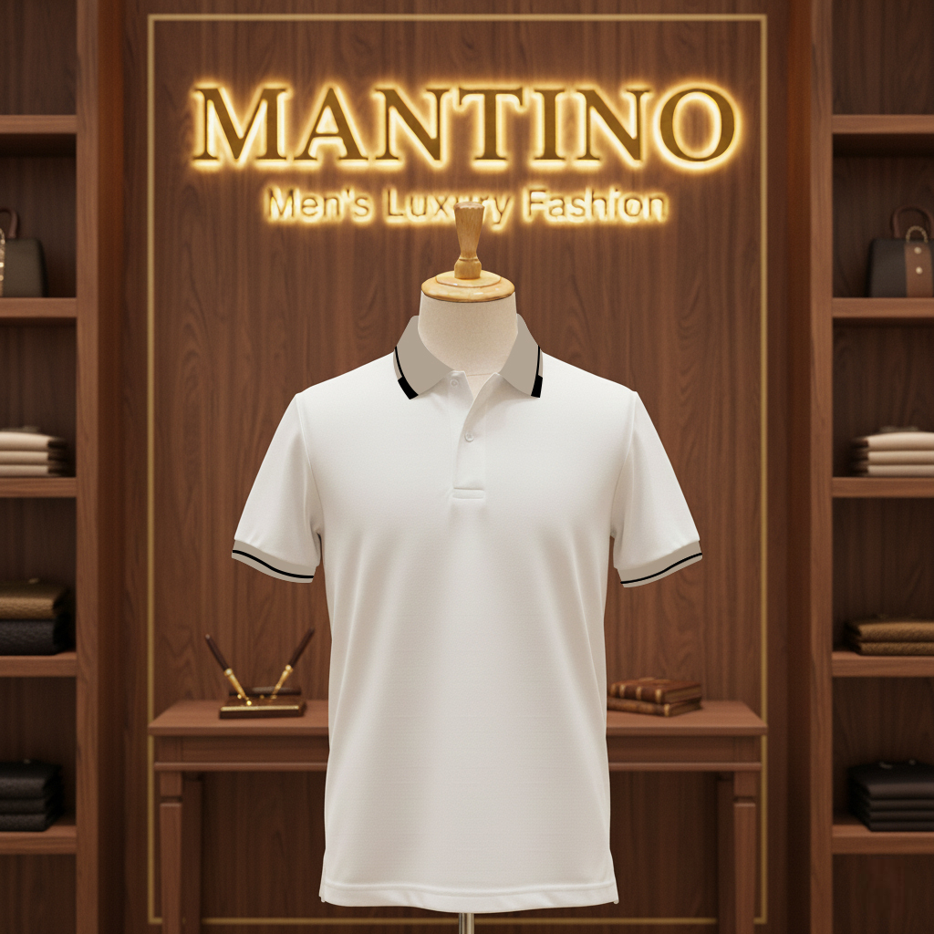 MANTINO – Elite Contrast Collar Polo Collection (Pack of 4)