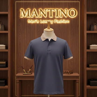 MANTINO – Elite Contrast-Collar Polo Collection (Pack of 4)