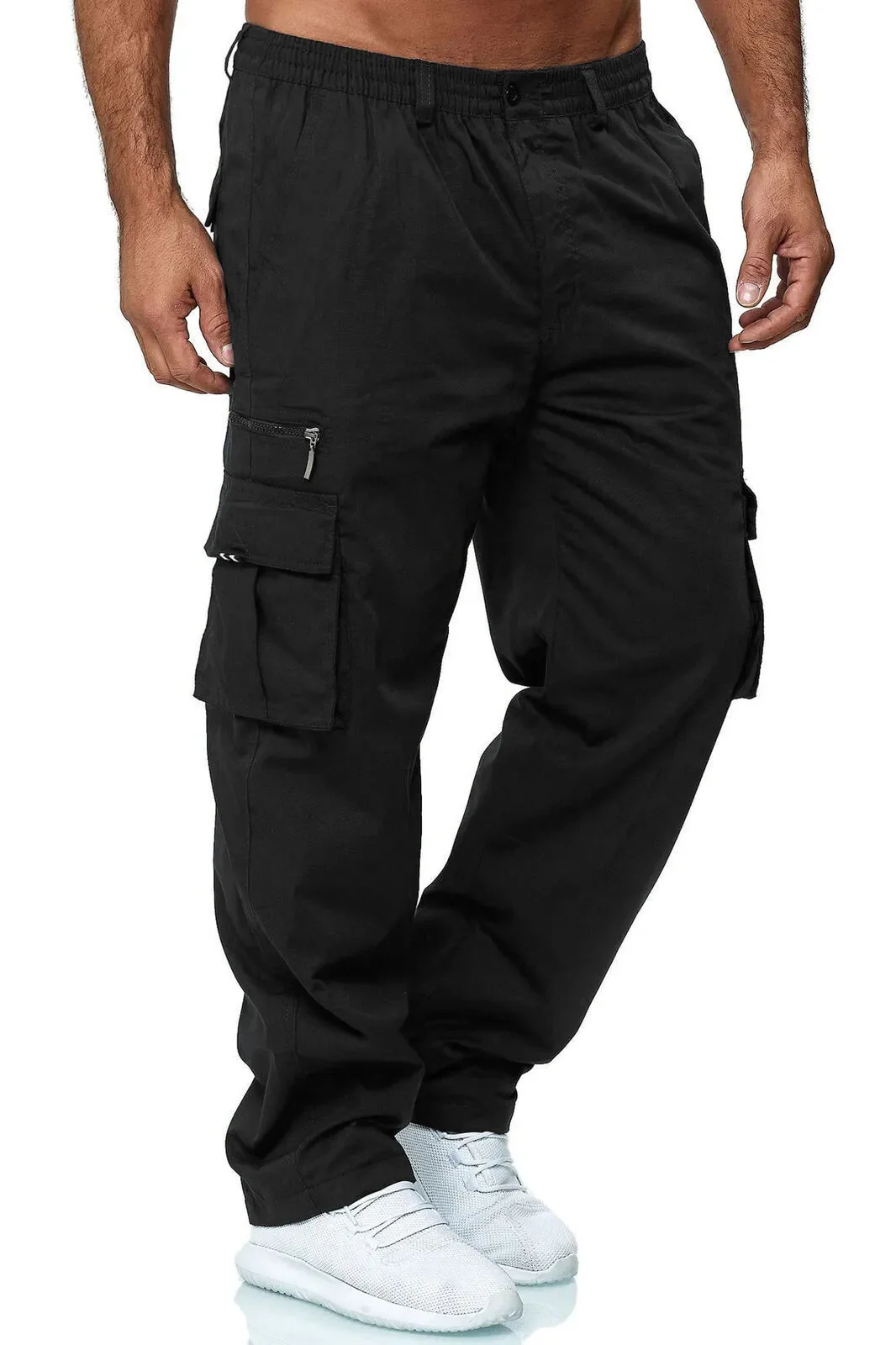 Men Jogger Cargo Pants Casual Multi Pockets Military Tactical Trousers ( Pack of 2 )