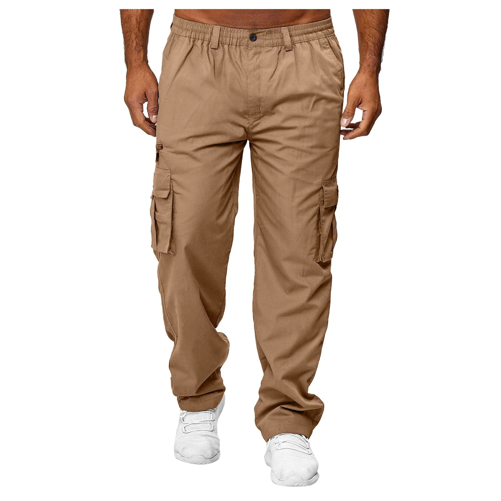 Men Jogger Cargo Pants Casual Multi Pockets Military Tactical Trousers ( Pack of 2 )