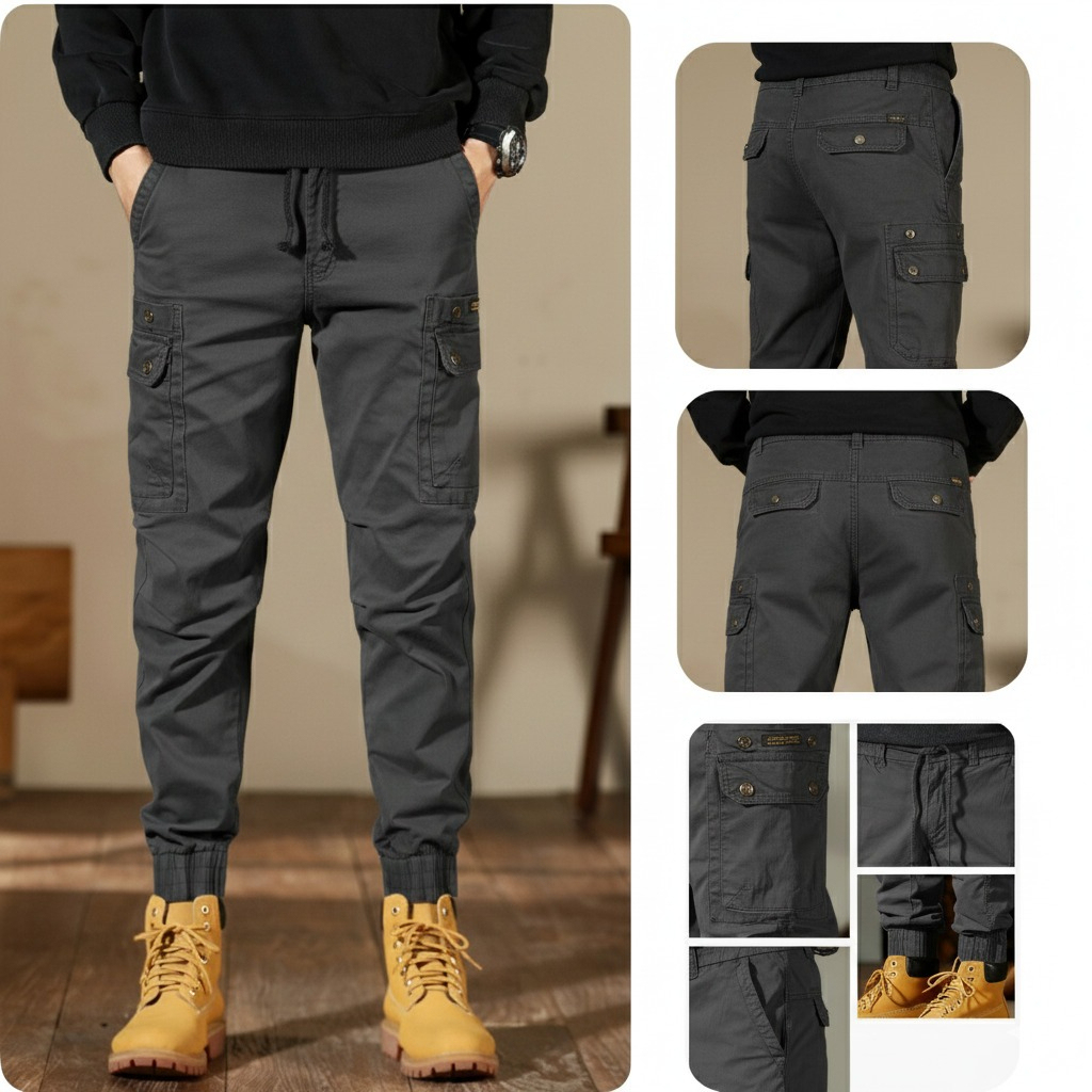 Men’s Tough Fabric Cargo Pants – Pack of 2