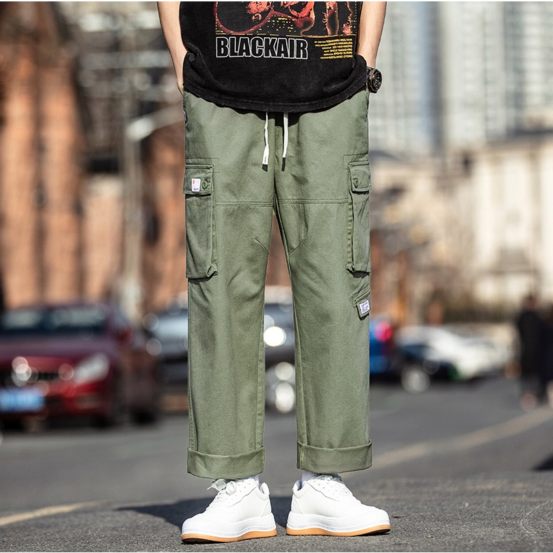 Men’s Classic Multi-Pocket Cargo Pants – Pack of 2