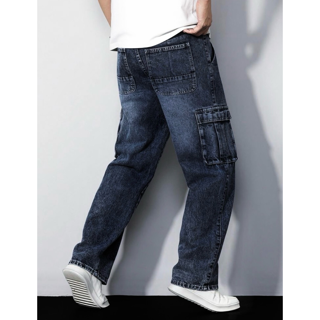 Men’s Relaxed Cargo Jeans – Pack of 2