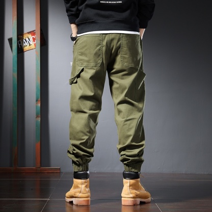 lus Size Cargo Pants for Men Army Green Khaki Cotton