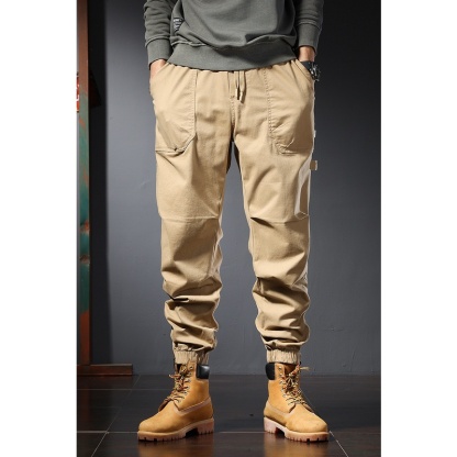 lus Size Cargo Pants for Men Army Green Khaki Cotton