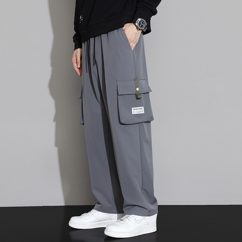  Men Loose Straight Oversize Multi-Pocket