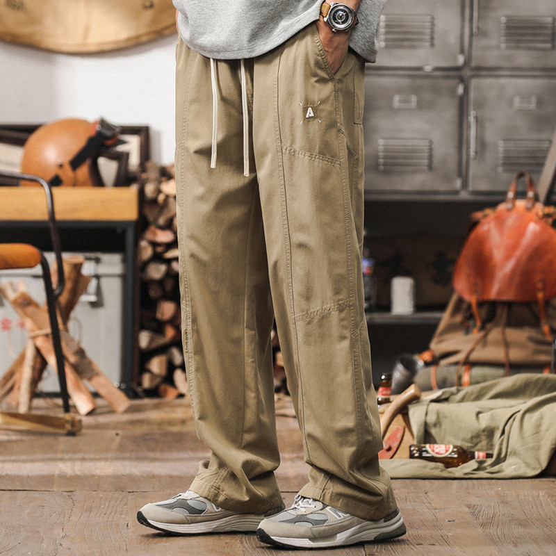M-8XL Korean Fashion Khaki Cargo Pants Men