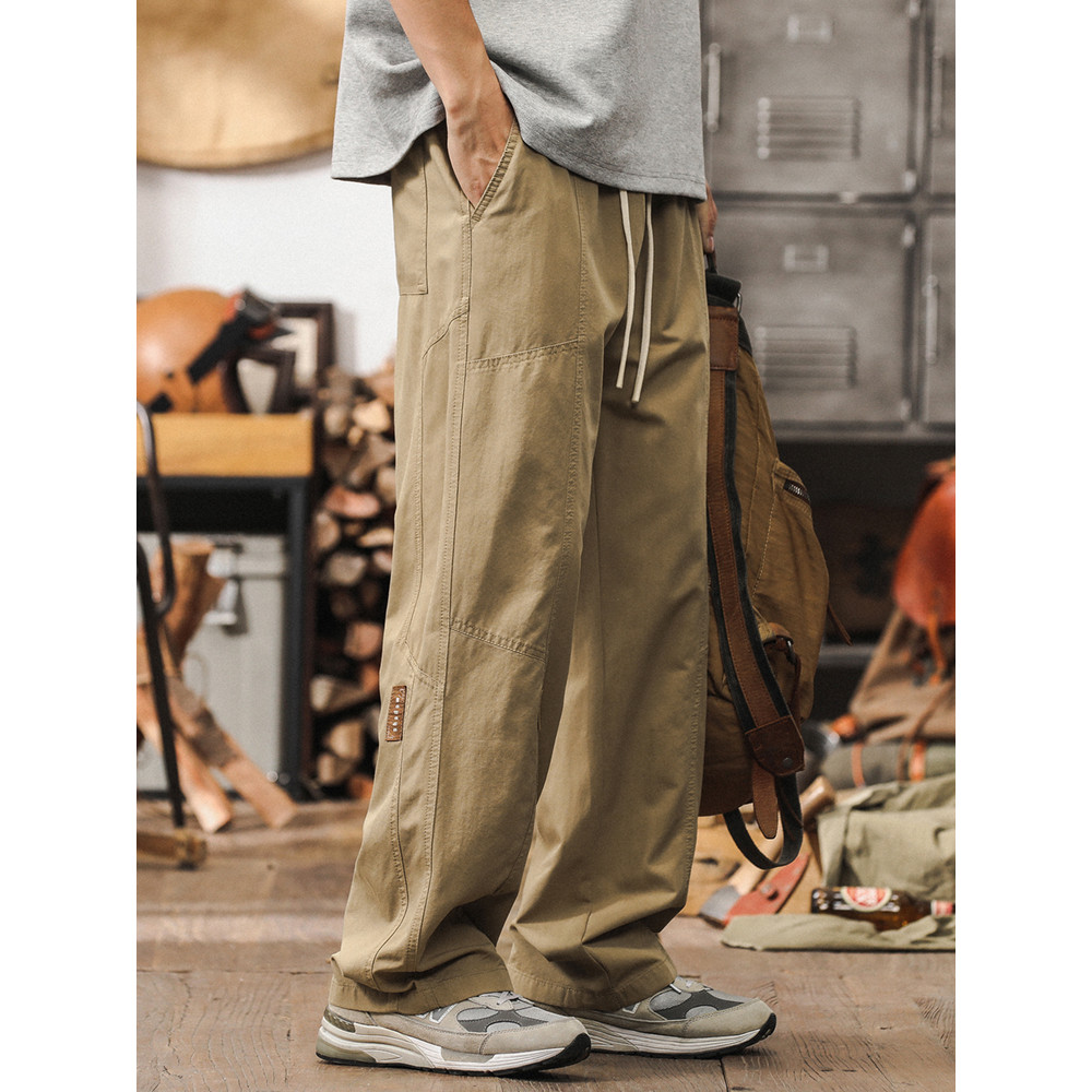 M-8XL Korean Fashion Khaki Cargo Pants Men