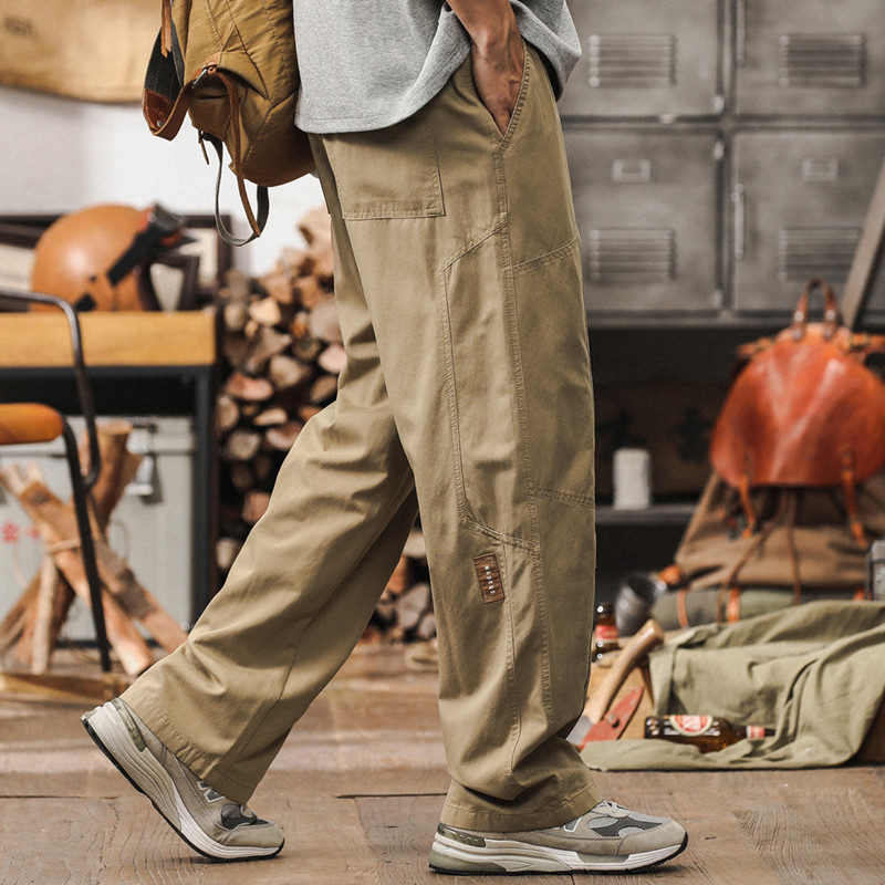 M-8XL Korean Fashion Khaki Cargo Pants Men
