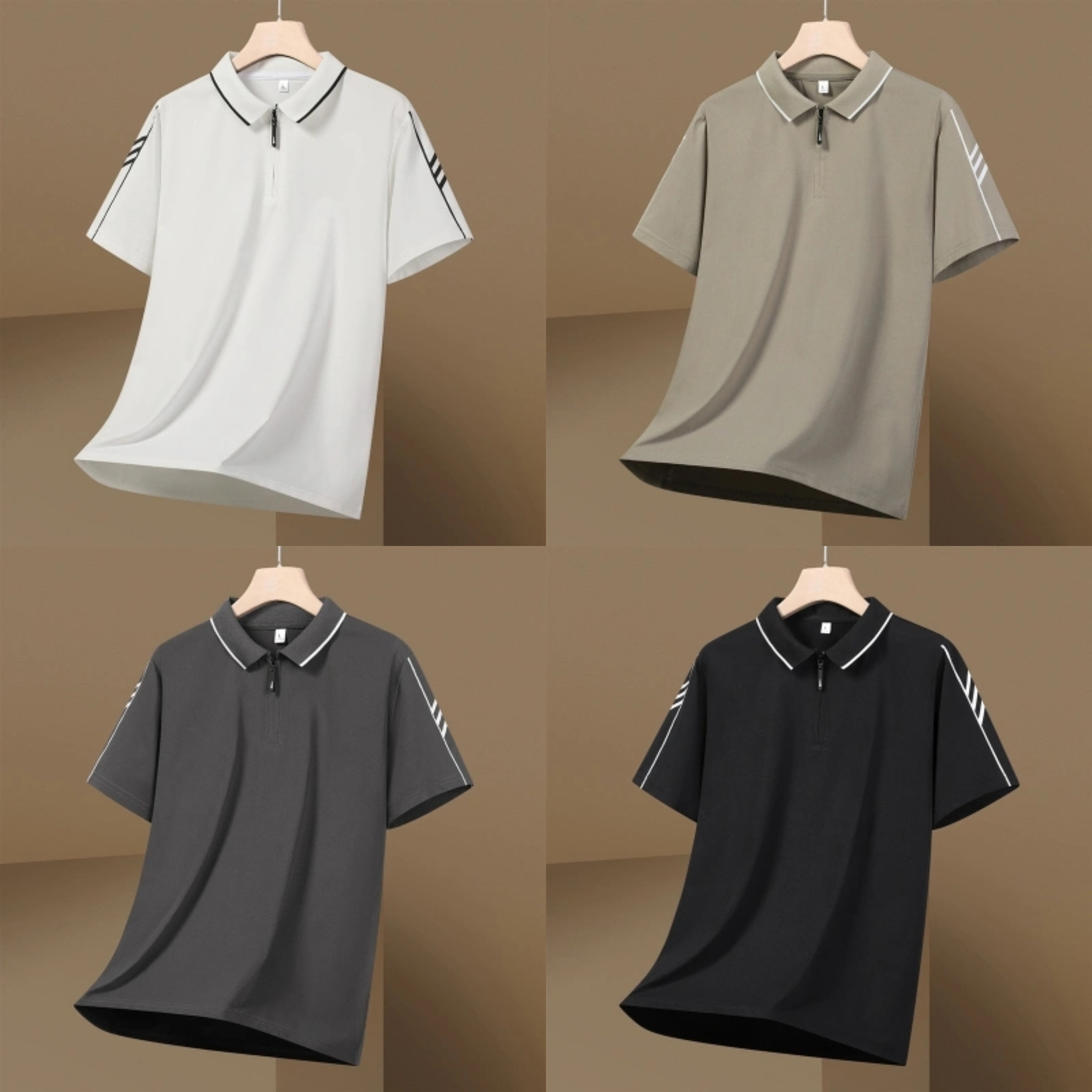 Elite Stripe Polo Quad