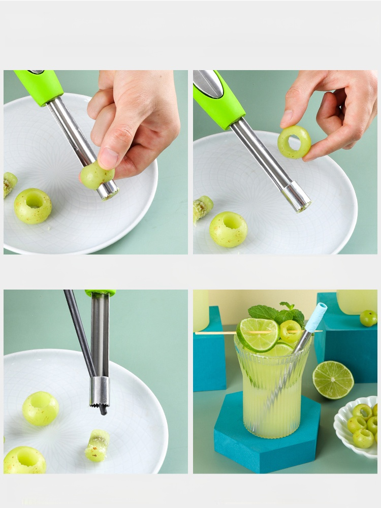 ชุดเครื่องมือคว้านผลไม้สแตนเลสด้ามจับพีพี