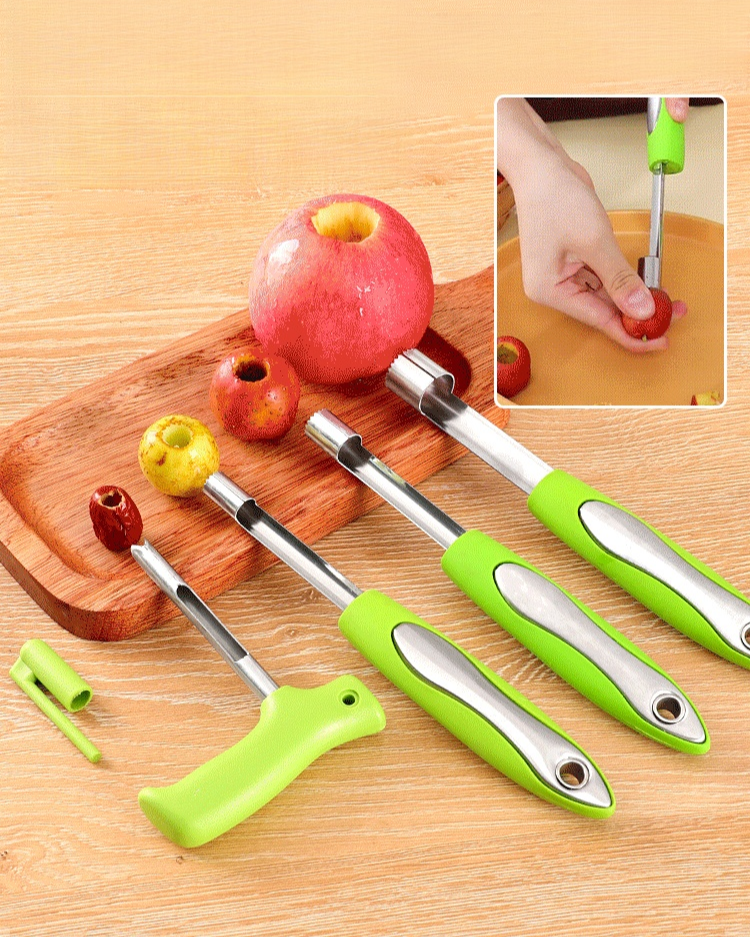 ชุดเครื่องมือคว้านผลไม้สแตนเลสด้ามจับพีพี