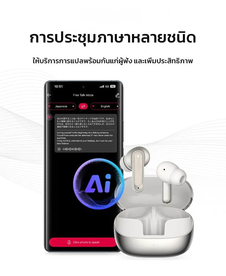 【สื่อสารไร้กั้น แปลได้กว่า 100 ภาษา】หูฟังแปลภาษา