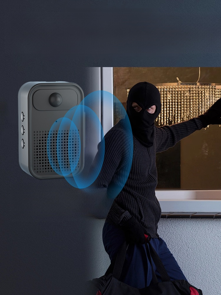 【บันทึกเสียงได้】เครื่องเตือนด้วยเสียงแบบเหนี่ยวนำร่างกายมนุษย์