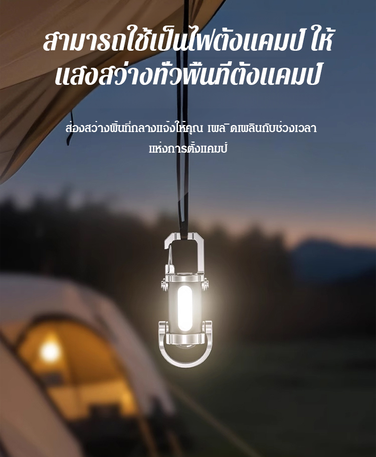 【สามในหนึ่งอเนกประสงค์】ไฟฉุกเฉิน ไฟฉาย พาวเวอร์แบงค์