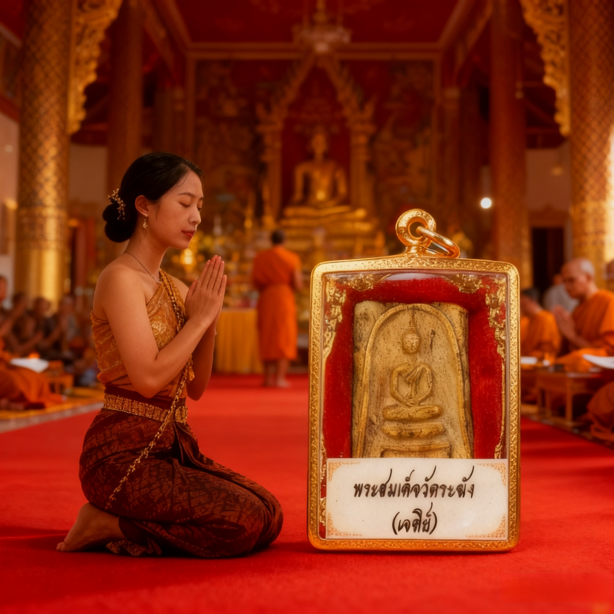 【พกพาไปด้วย เสริมโชคลาภและความมั่งคั่ง】พระเครื่องสมเด็จอาจารย์โต
