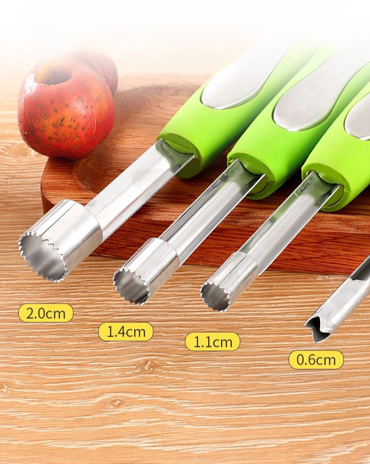 ชุดเครื่องมือคว้านผลไม้สแตนเลสด้ามจับพีพี