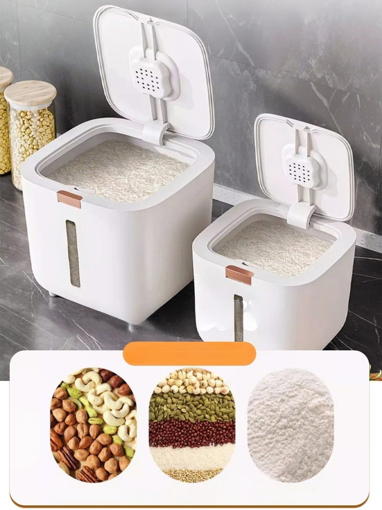 ถังเก็บข้าวแป้งสาลีกันแมลงกันชื้นแบบปิดผนึก 