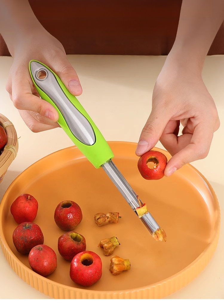 ชุดเครื่องมือคว้านผลไม้สแตนเลสด้ามจับพีพี