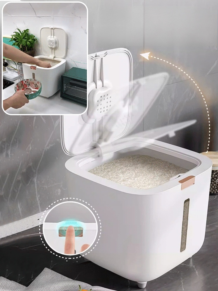 ถังเก็บข้าวแป้งสาลีกันแมลงกันชื้นแบบปิดผนึก 