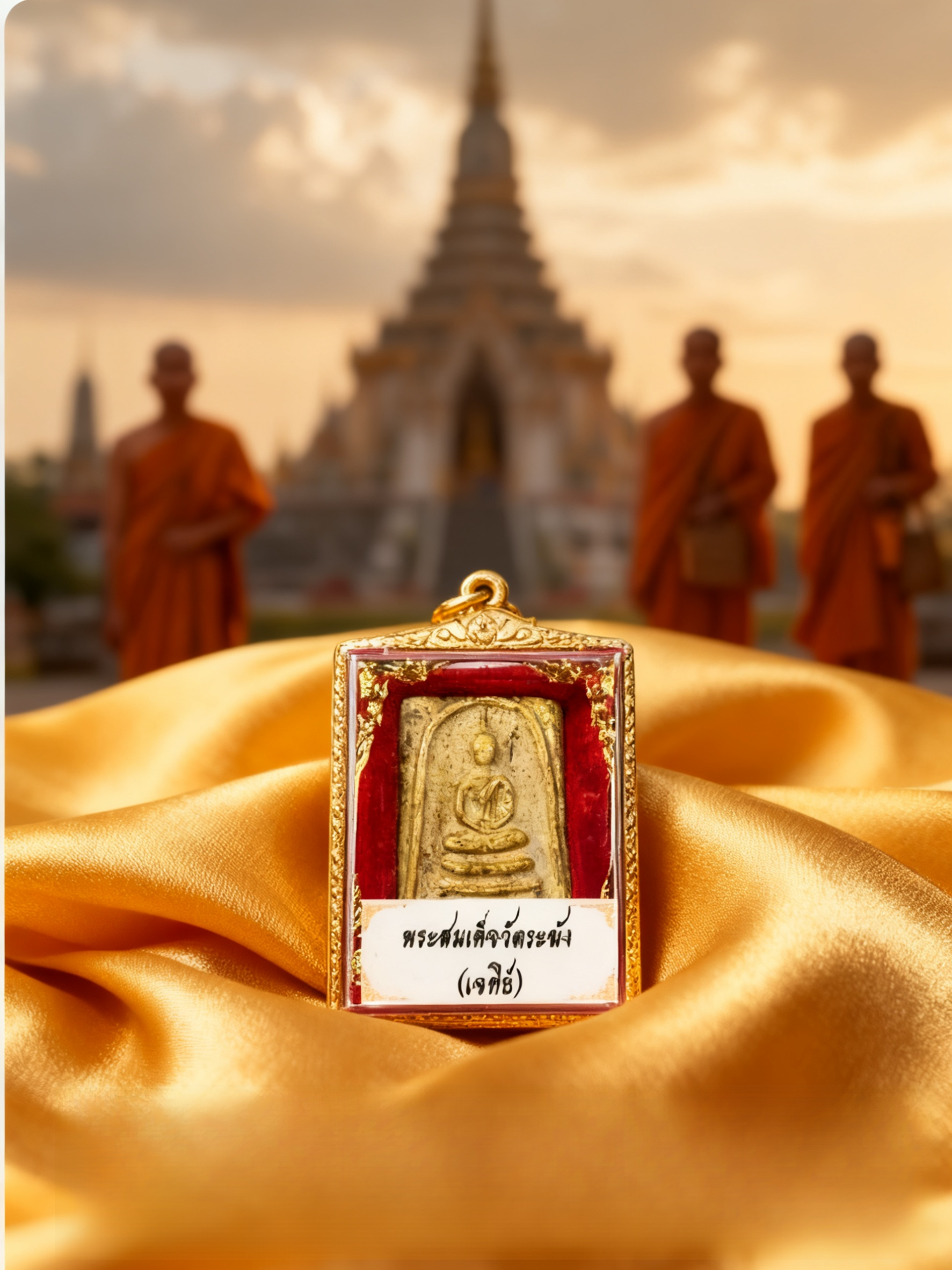 【พกพาไปด้วย เสริมโชคลาภและความมั่งคั่ง】พระเครื่องสมเด็จอาจารย์โต