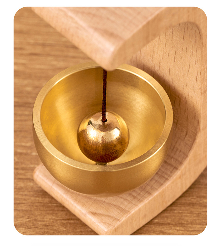  กริ่งประตูแม่เหล็กไม้วอลนัทดำ