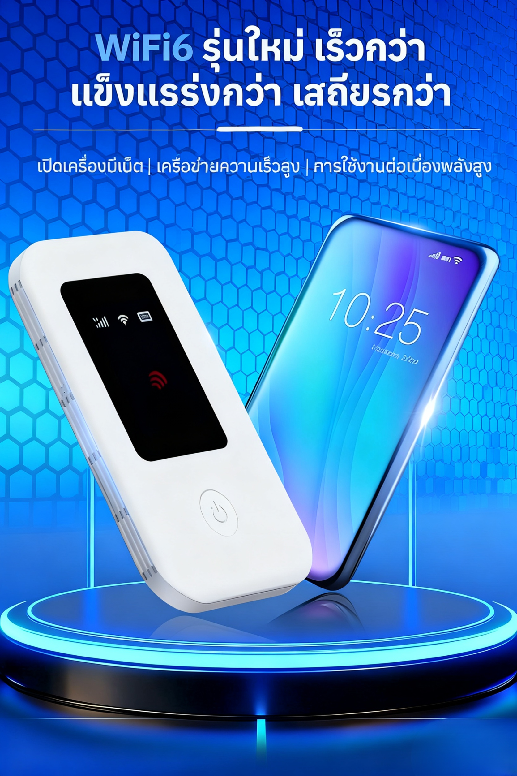 【ไม่มีค่าเช่ารายเดือน ไม่ต้องใส่ซิมการ์ด】WiFi พกพาความเร็วสูง
